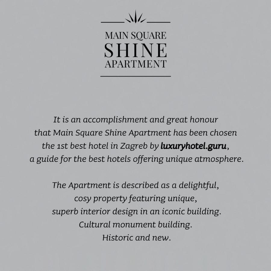 Luxurios And Historic Apartment "Shine" - Right On The Main Square زغرب المظهر الخارجي الصورة